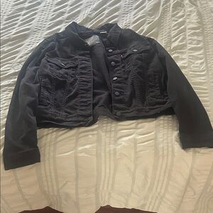 Levi's Black Denim Jacket with Leather Patch